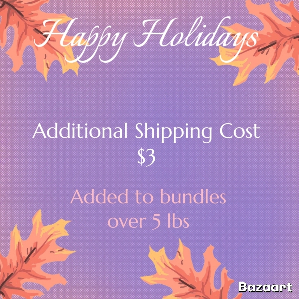 Holiday Themed Shipping Cost Notice